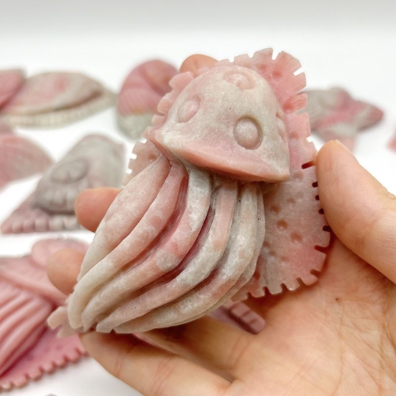 20 Pieces Pink Opal Sea Animals Carving Wholesale - Wholesale Crystals