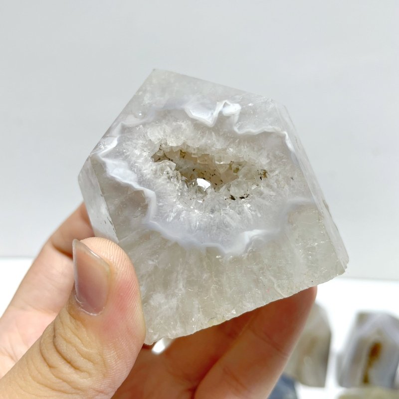 21 Pieces Geode Druzy Agate Four - sided Tower Point - Wholesale Crystals