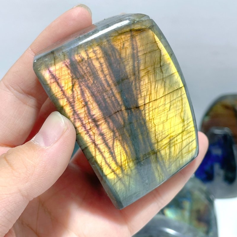 22 Pieces Beautiful High Quality Polished Labradorite Free Form - Wholesale Crystals