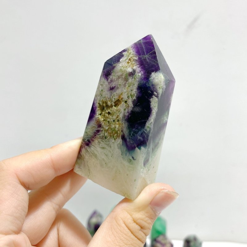22 Pieces Feather Fluorite Four-sided Points -Wholesale Crystals