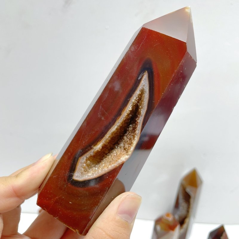 23 Pieces Carnelian Mixed Quartz Tower Point - Wholesale Crystals