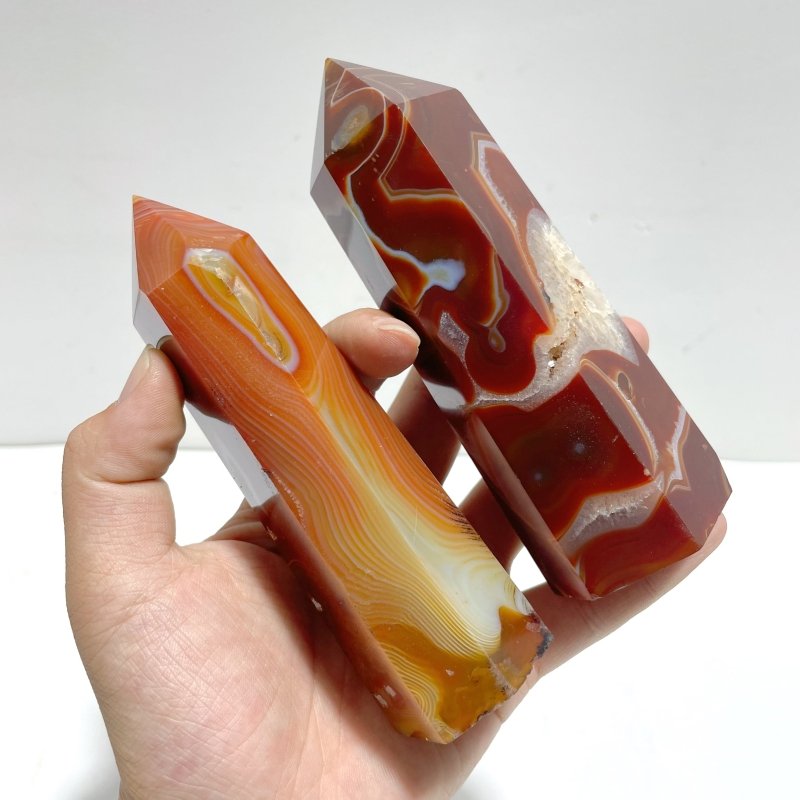 23 Pieces Carnelian Mixed Quartz Tower Point - Wholesale Crystals