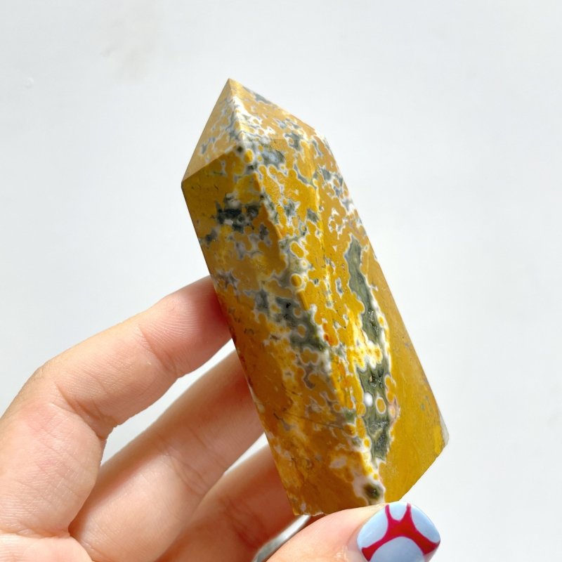 23 Pieces Ocean Jasper Four - sided Point 3 - Wholesale Crystals