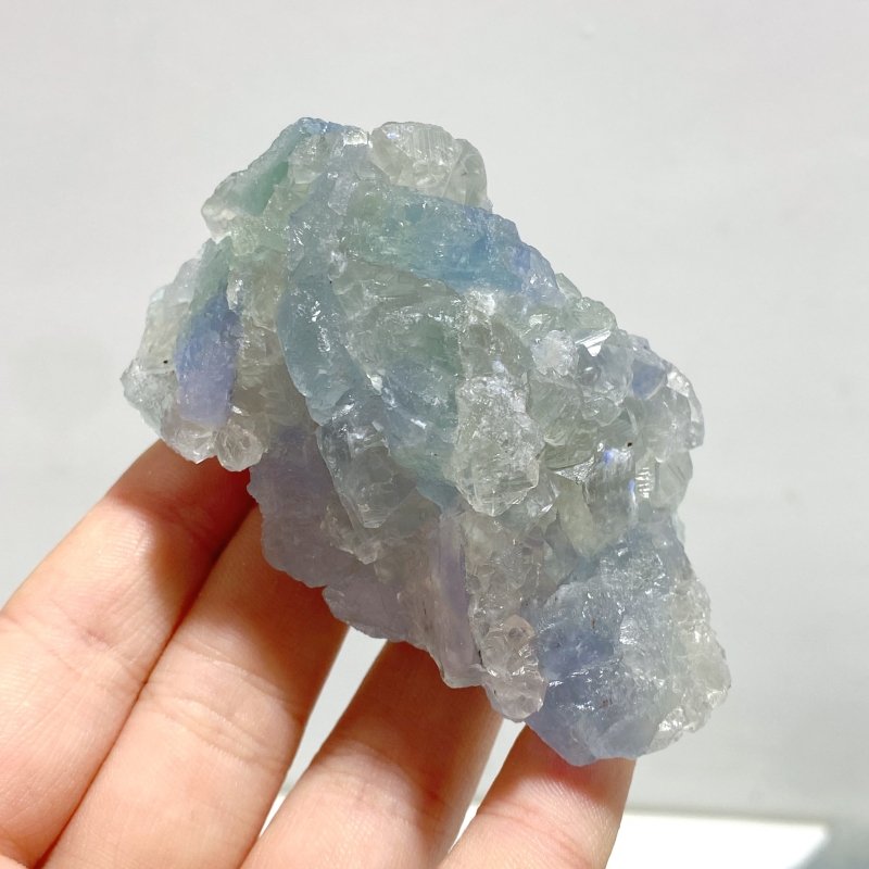 25 Pieces Raw Blue Fluorite Mixed Calcite Specimen - Wholesale Crystals