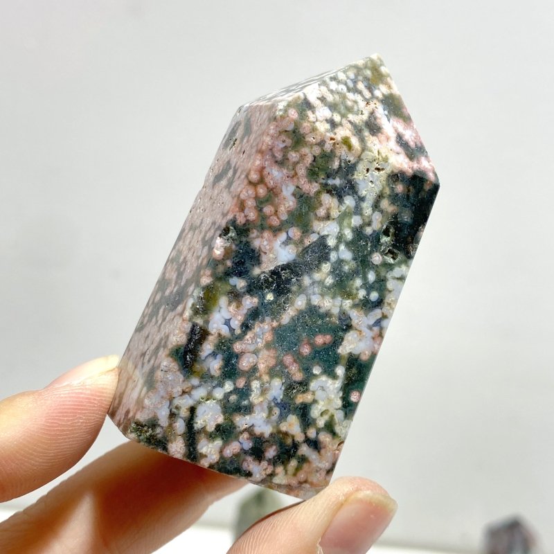 26 Pieces Beautiful Vein Ocean Jasper Four - sided Tower Points - Wholesale Crystals