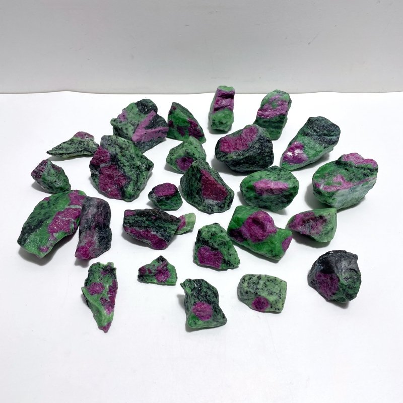 26 Pieces Raw Ruby Zoisite Specimen For Collection - Wholesale Crystals