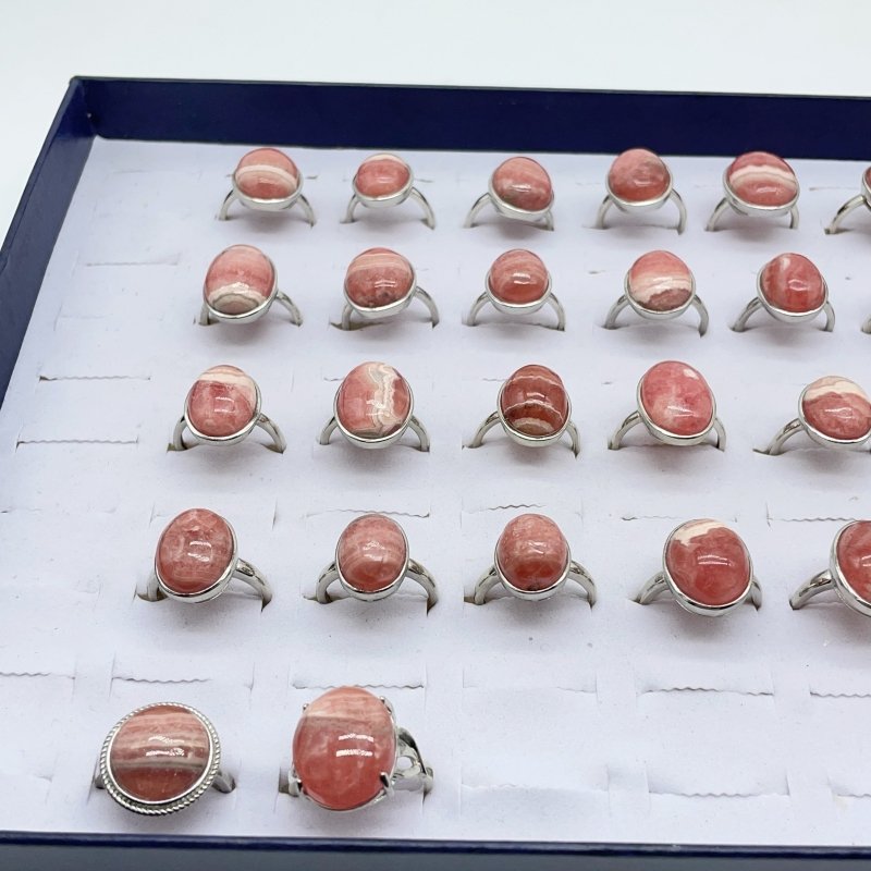 27 Pieces Rhodochrosite Different Styles Ring -Wholesale Crystals
