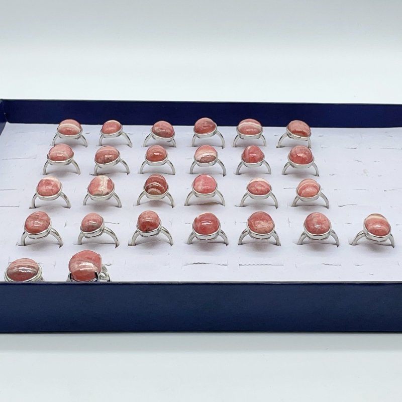 27 Pieces Rhodochrosite Different Styles Ring -Wholesale Crystals