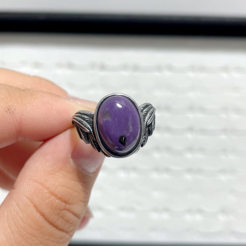 28 Pieces Charoite Different Styles Ring 8 - Wholesale Crystals