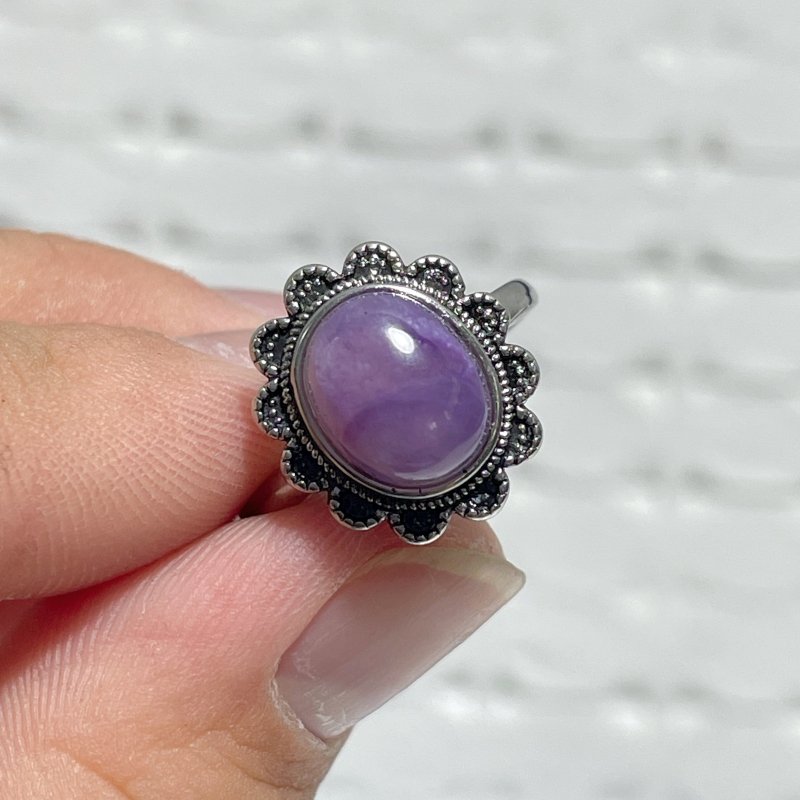 29 Pieces Charoite Different Styles Ring 7 - Wholesale Crystals