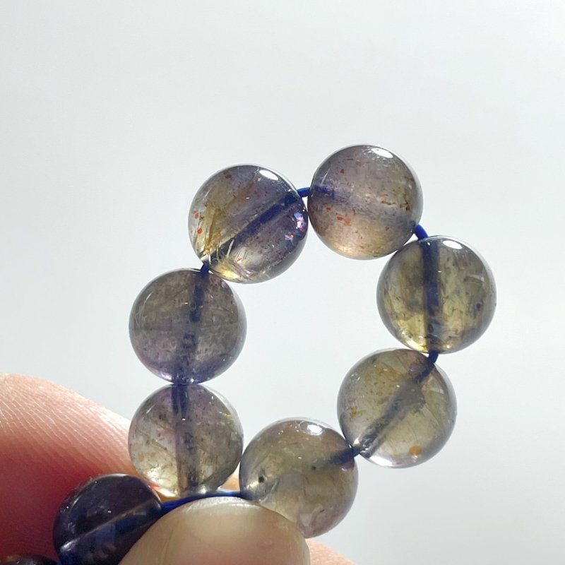 3 Pieces 9mm High Quality Clear Cordierite Bracelets For Collection (HGUB30) - Wholesale Crystals