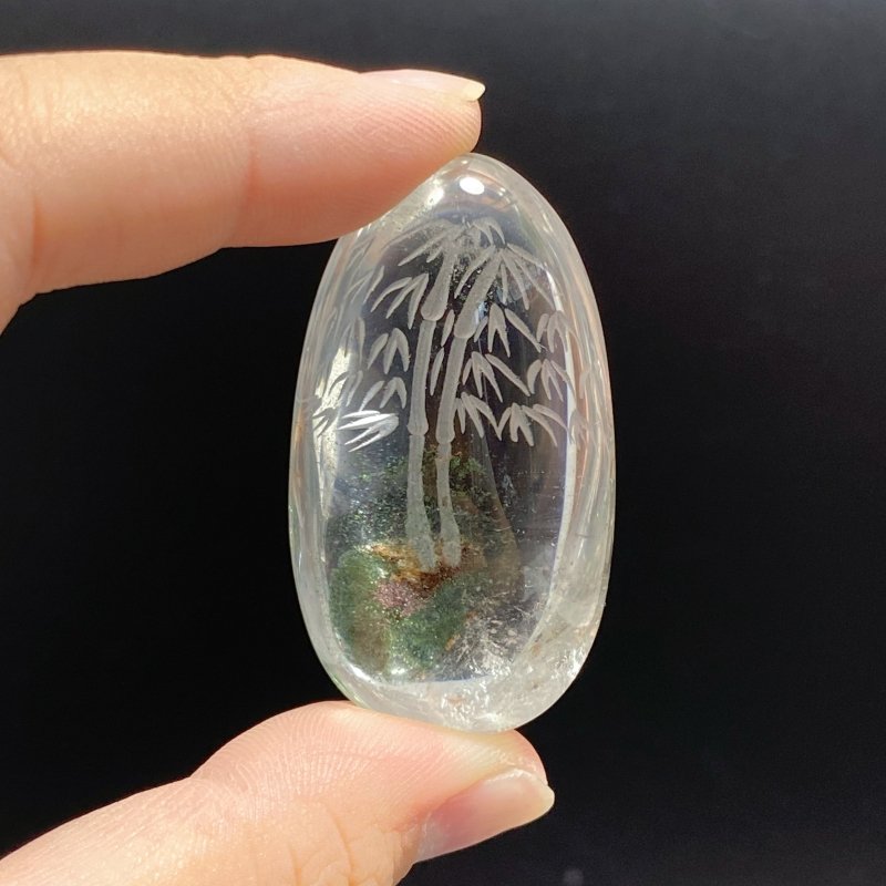 3 Pieces Bamboo Garden Quartz Inner Scene Carving -Wholesale Crystals
