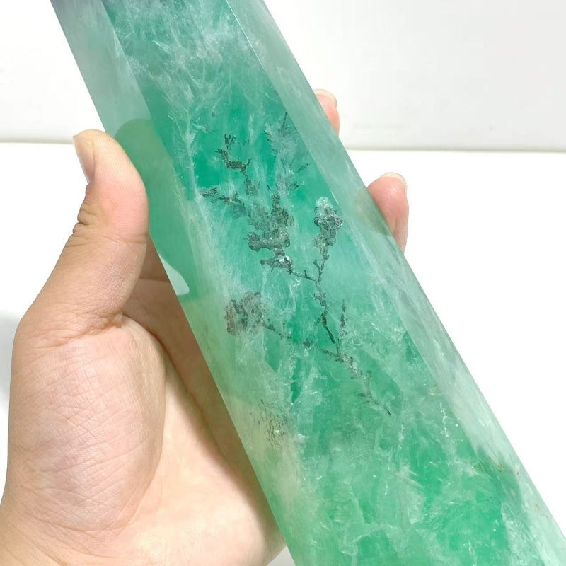 3 Pieces Beautiful Large Fluorite Point Dentritic For Collection - Wholesale Crystals