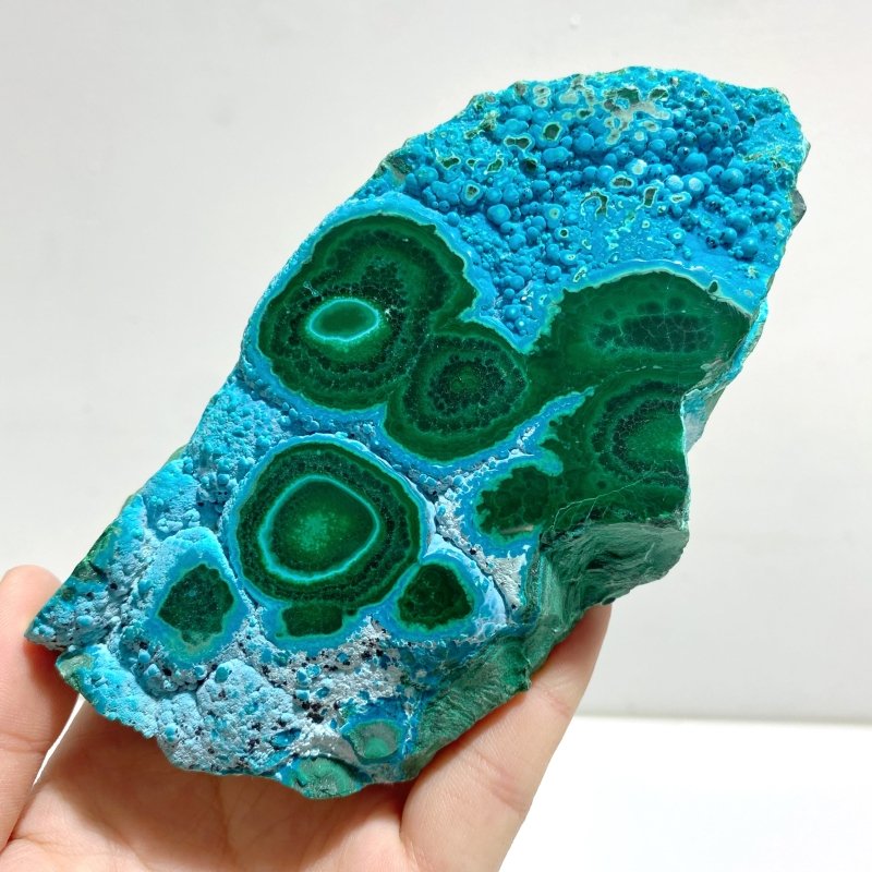 3 Pieces High Quality Beautiful Chrysocolla Mixed Malachite Slab Specimen 1 - Wholesale Crystals