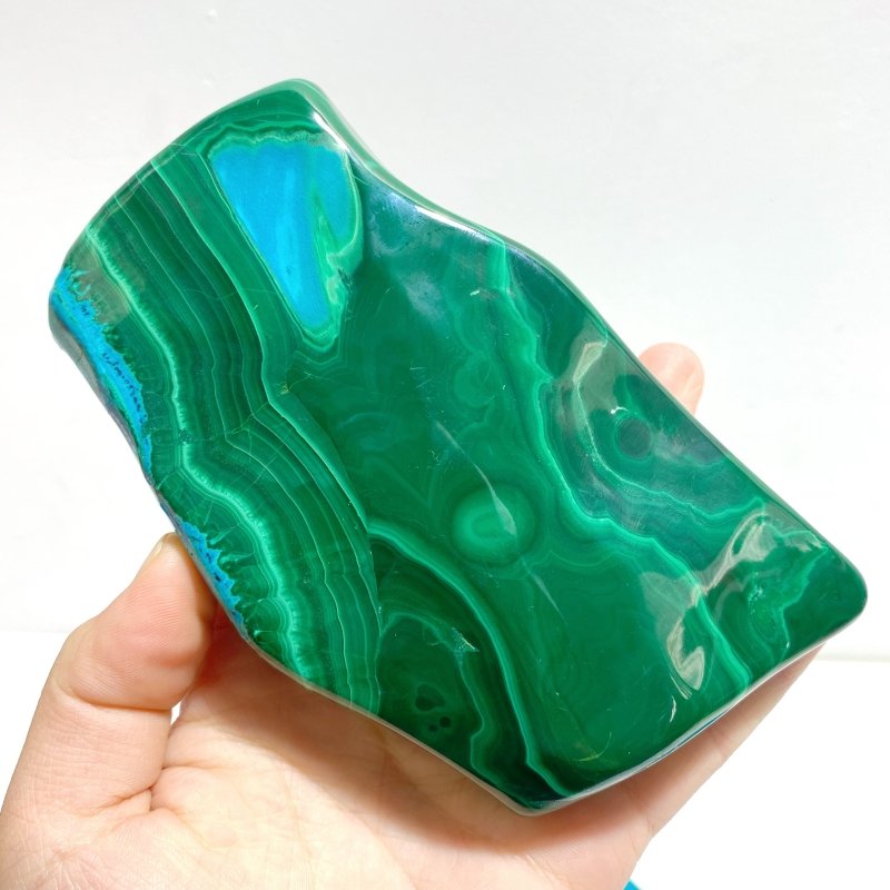 3 Pieces High Quality Beautiful Polished Chrysocolla Mixed Malachite Free Form 1 - Wholesale Crystals