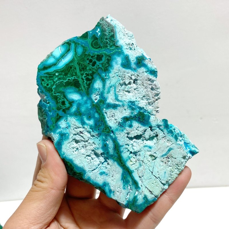 3 Pieces High Quality Chrysocolla Mixed Malachite Slab Specimen - Wholesale Crystals
