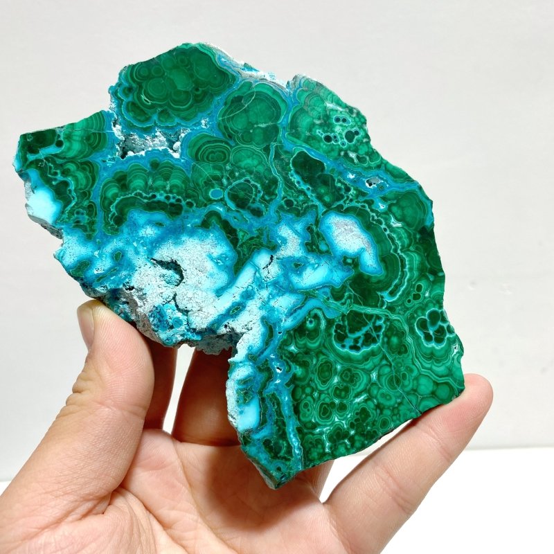 3 Pieces High Quality Chrysocolla Mixed Malachite Slab Specimen - Wholesale Crystals