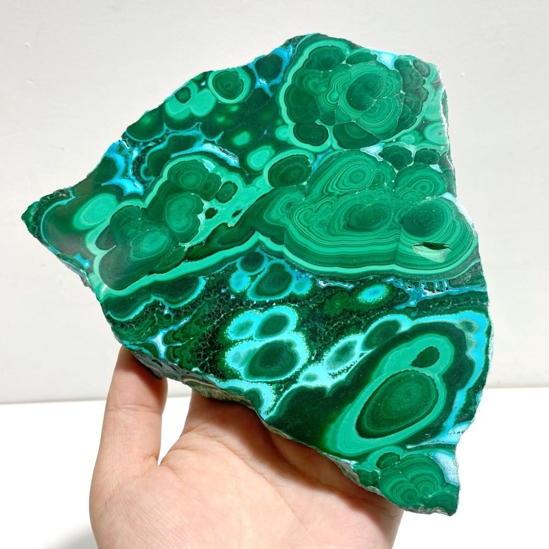 3 Pieces High Quality Chrysocolla Mixed Malachite Slab Specimen - Wholesale Crystals