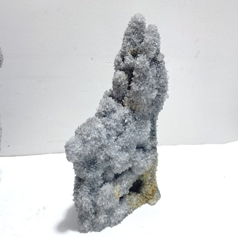 3 Pieces Large Black Clear Quartz Cluster Raw Side Tower - Wholesale Crystals