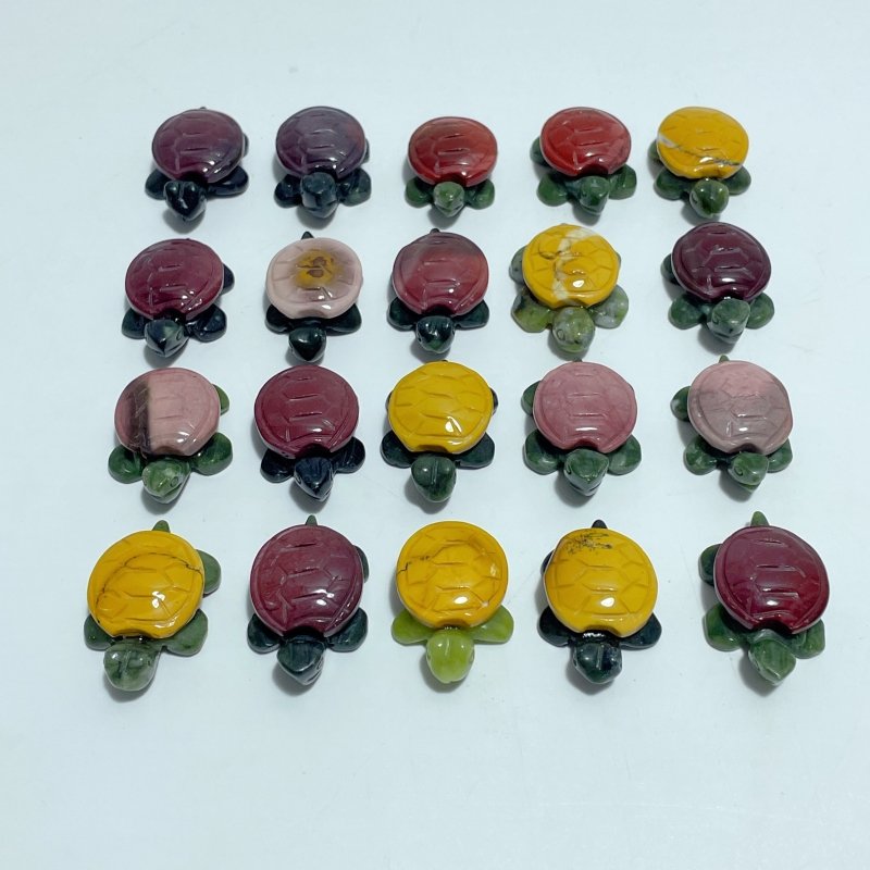 3 Types Beautiful Turtle Crystal Carving Wholesale Caribbean Calcite Chevron Amethyst - Wholesale Crystals