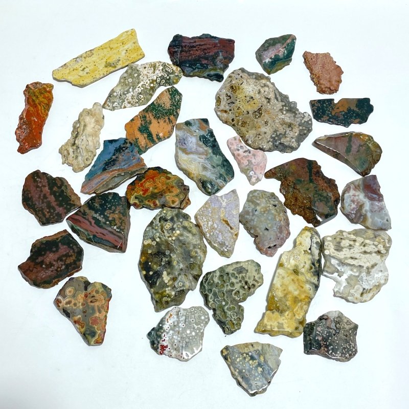 30 Pieces Beautiful 8th Vein Ocean Jasper Slab - Wholesale Crystals