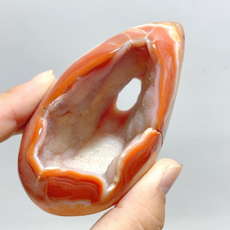 30 Pieces Beautiful Geode Druzy Carnelian - Wholesale Crystals