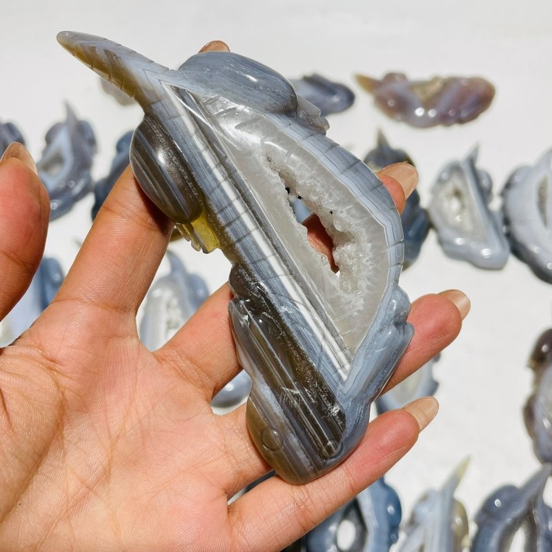 30 Pieces Druzy Geode Agate Giant Salamander Carving -Wholesale Crystals