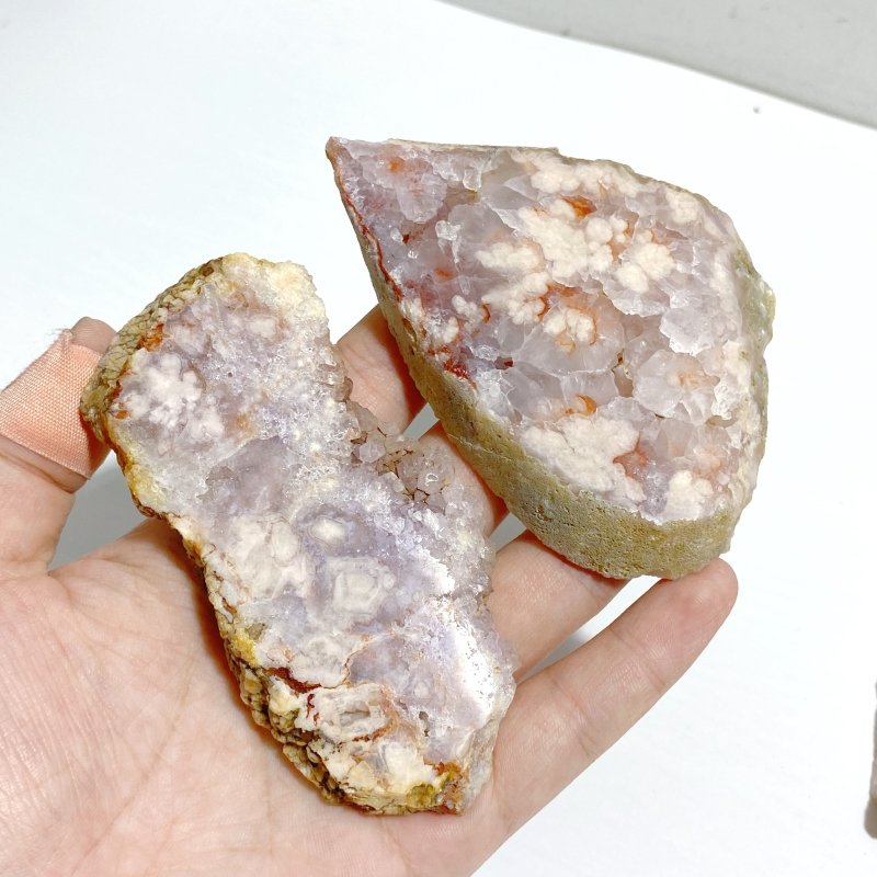 31 Pieces Sakura Flower Agate Slabs -Wholesale Crystals