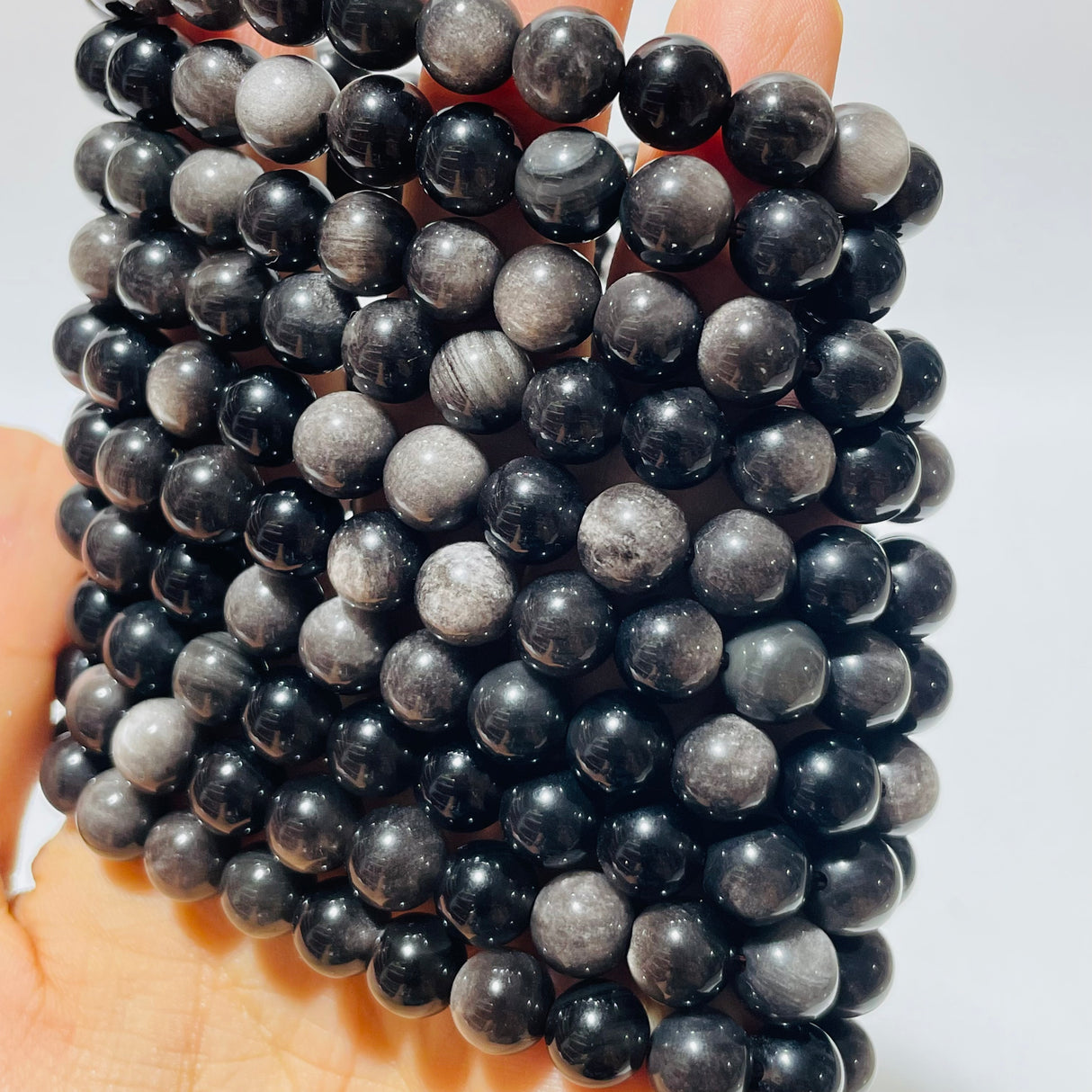 Silver Sheen Obsidian Bracelet Wholesale -Wholesale Crystals