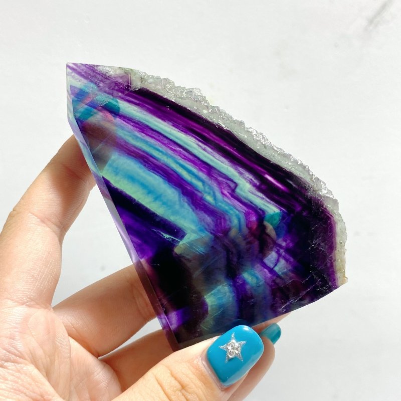 35 Pieces Rainbow Fluorite Raw Side Tower - Wholesale Crystals