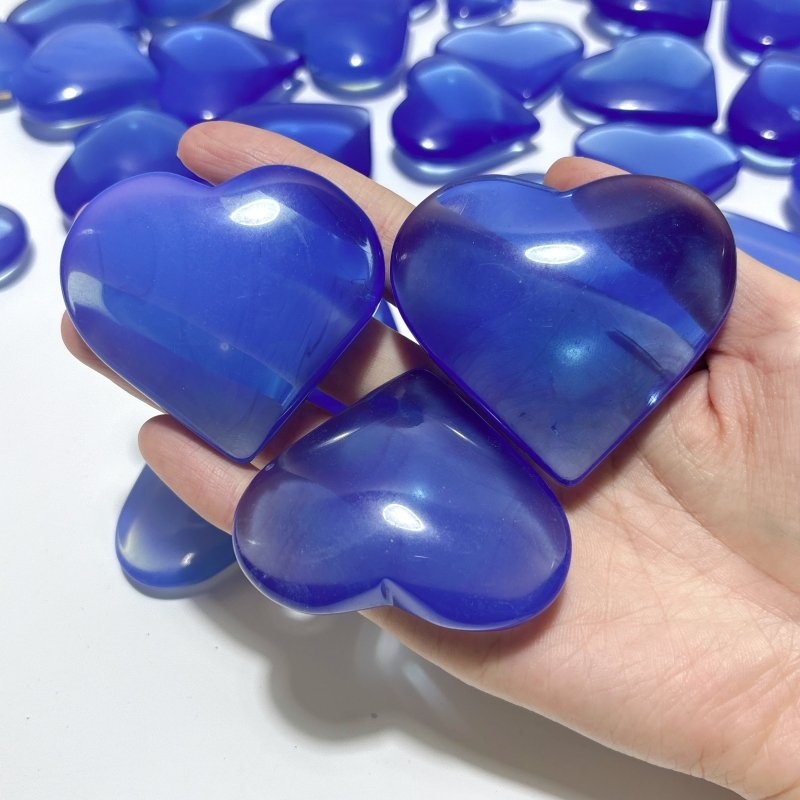 37 Pieces Blue Opalite Heart - Wholesale Crystals