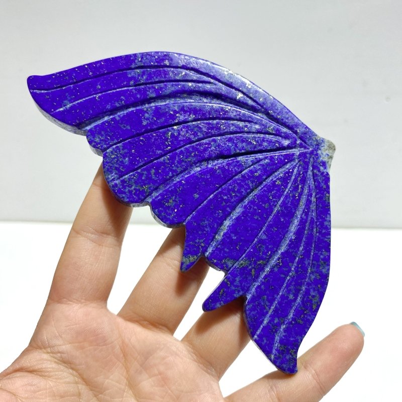 4 Pairs Lapis Lazuli Butterfly Wing Carving With Stand - Wholesale Crystals