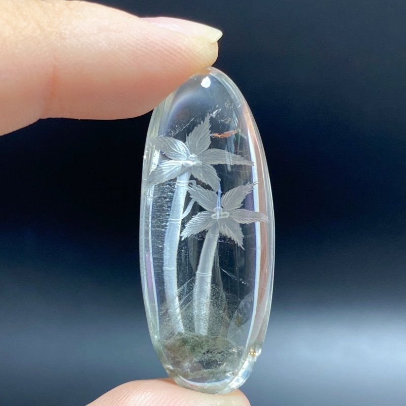 4 Pieces Flower&Tree Garden Quartz Inner Scene Carving -Wholesale Crystals