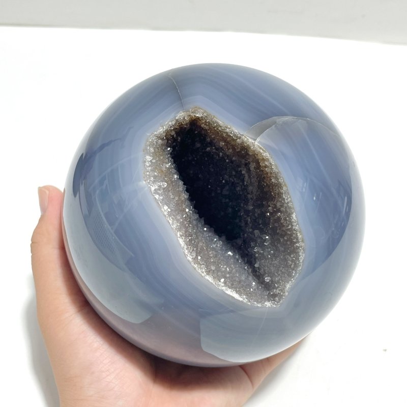 4 Pieces Geode Druzy Agate Spheres Ball - Wholesale Crystals