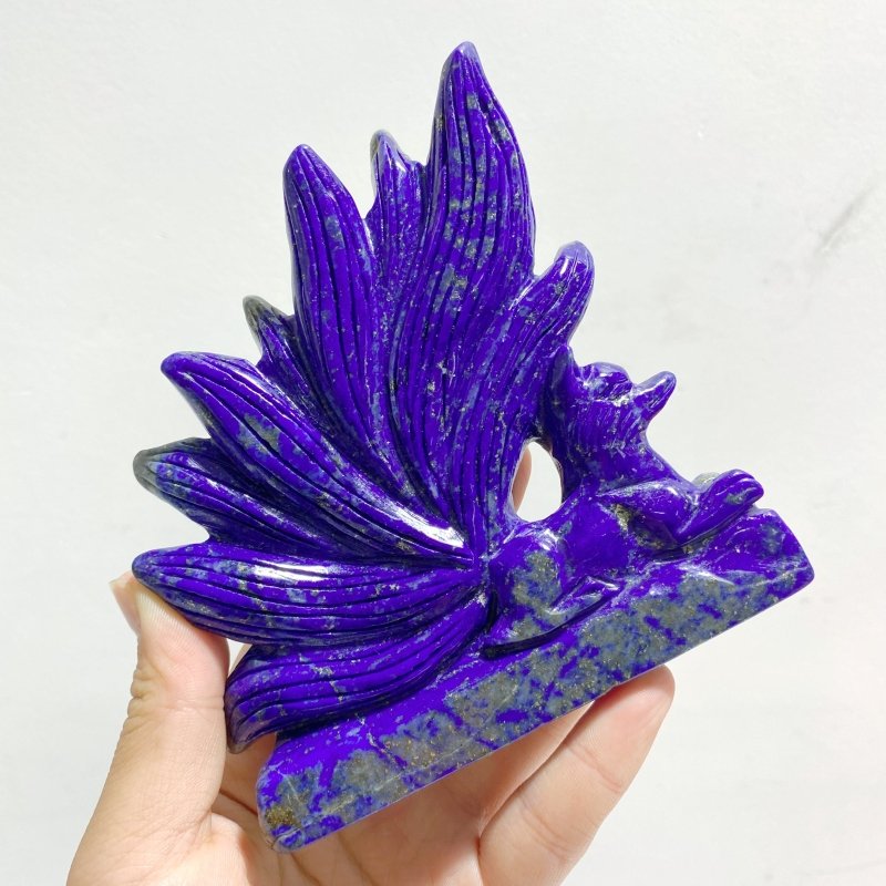 4 Pieces Lapis Lazuli Nine - tailed Fox Carving - Wholesale Crystals