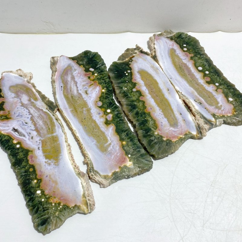 4 Pieces Large 8th Vein Ocean Jasper Slabs -Wholesale Crystals