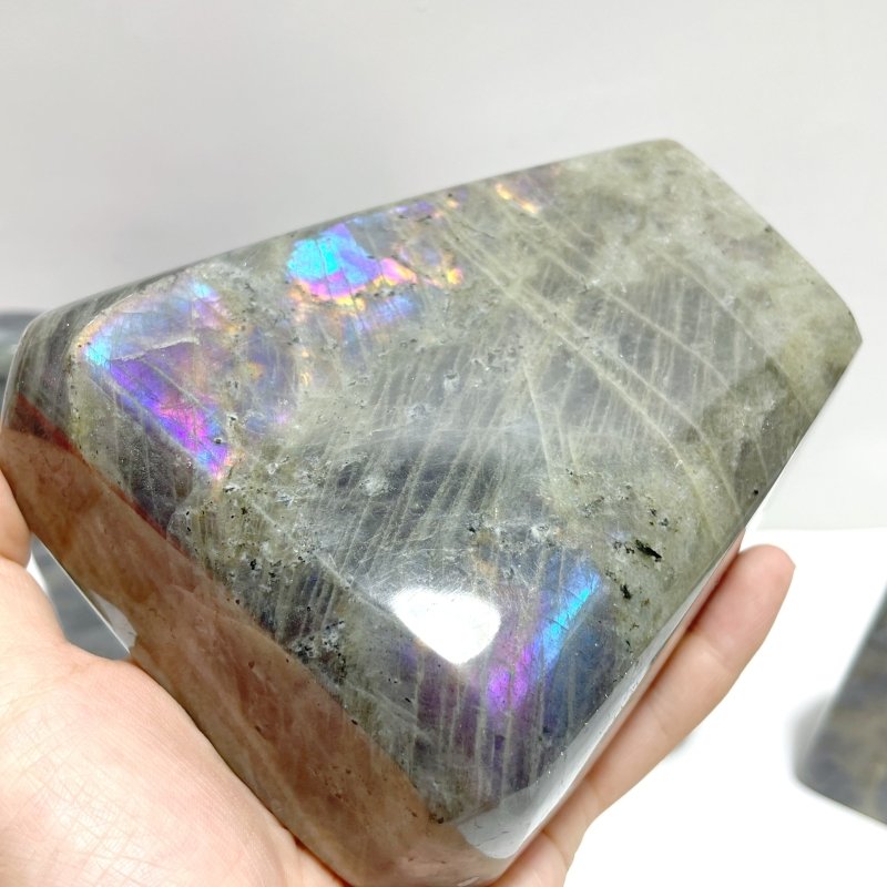 4 Pieces Purple Labradorite High Quality Polished Large Free Form - Wholesale Crystals