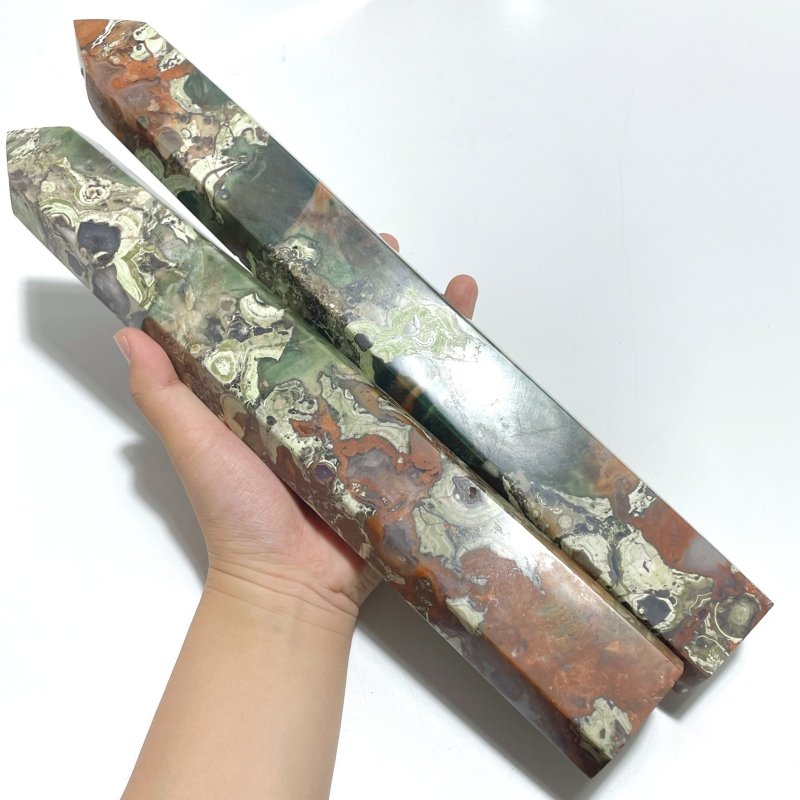 4 Pieces Tall China Agate Tower Point - Wholesale Crystals