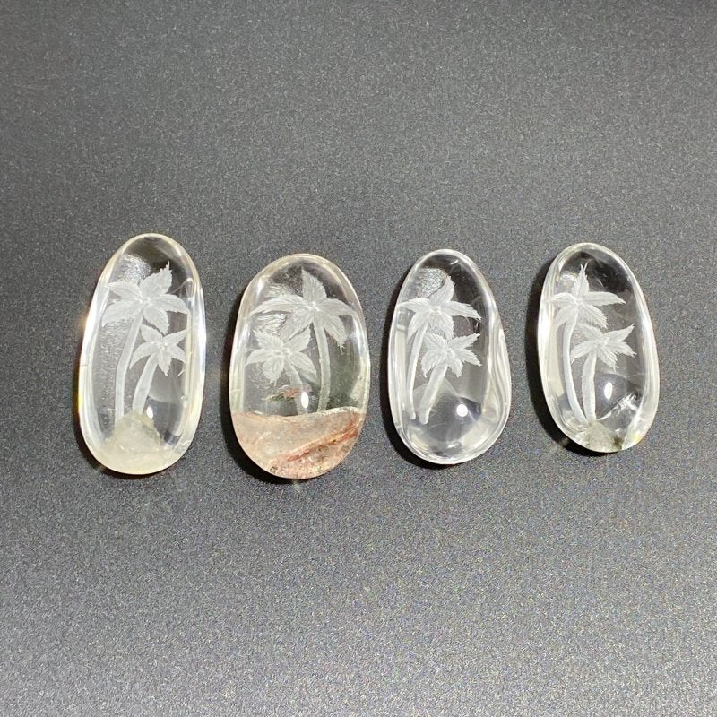 4 Pieces Tree Garden Quartz Inner Scene Carving -Wholesale Crystals
