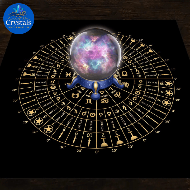 4 Zodiac Altar(1 - 1) Tarot Tablecloth - Wholesale Crystals