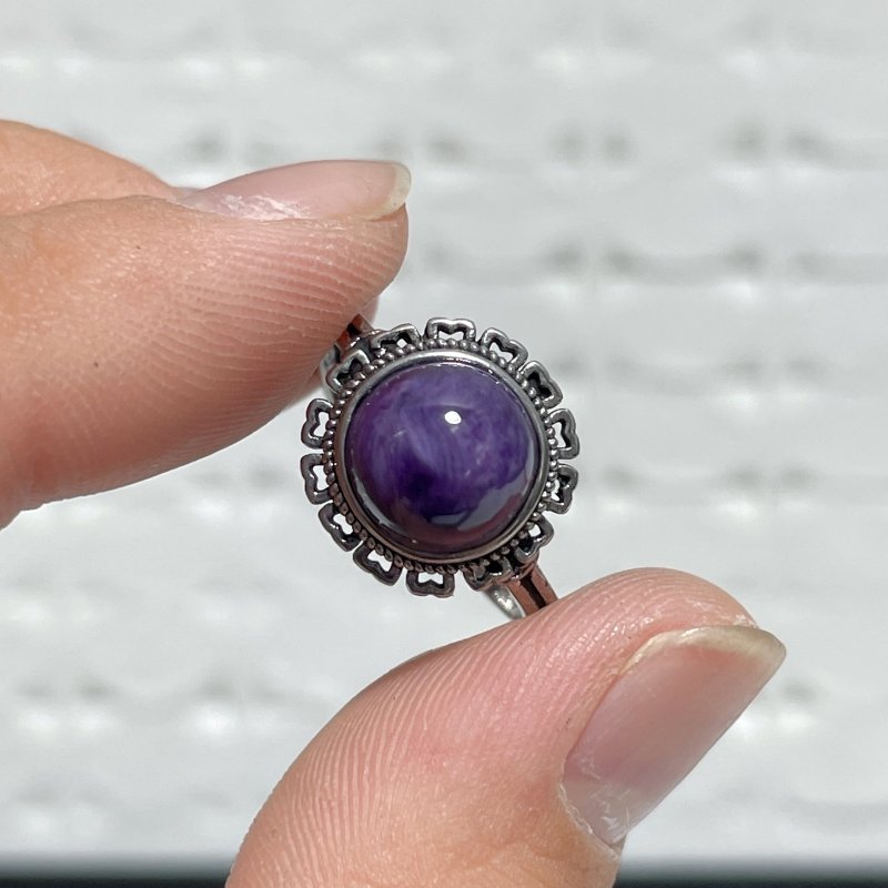 40 Pieces Charoite Different Styles Ring 6 - Wholesale Crystals