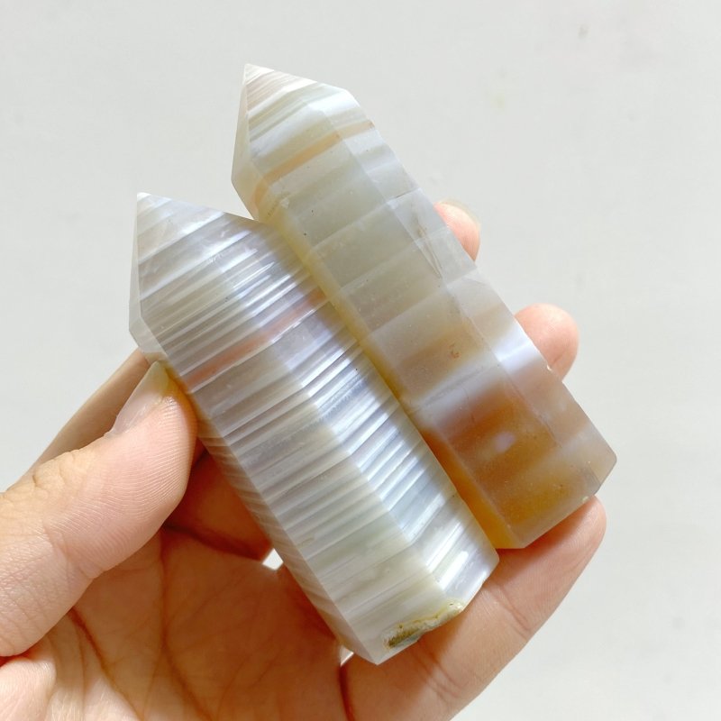 41 Pieces Stripe Agate Points - Wholesale Crystals