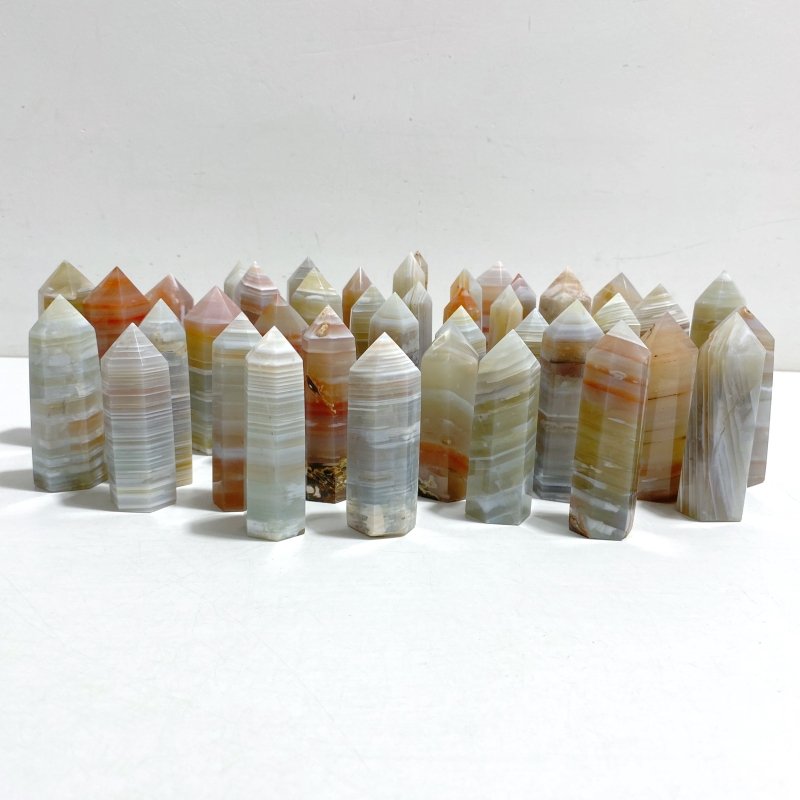 41 Pieces Stripe Agate Points - Wholesale Crystals