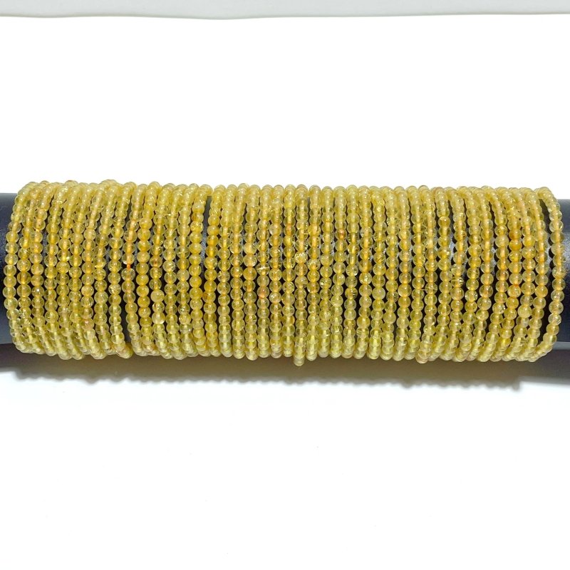 42 Pieces High Quality 4mm Golden Rutile Quartz Bracelets - Wholesale Crystals