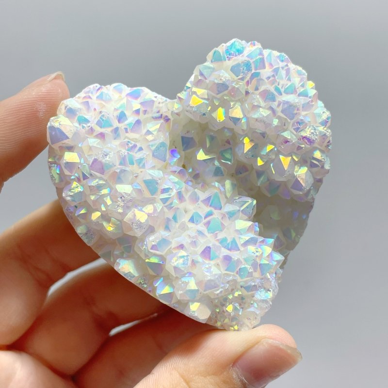 45 Pieces Angel Aura Heart Crystals Spirit Quartz Cluster - Wholesale Crystals