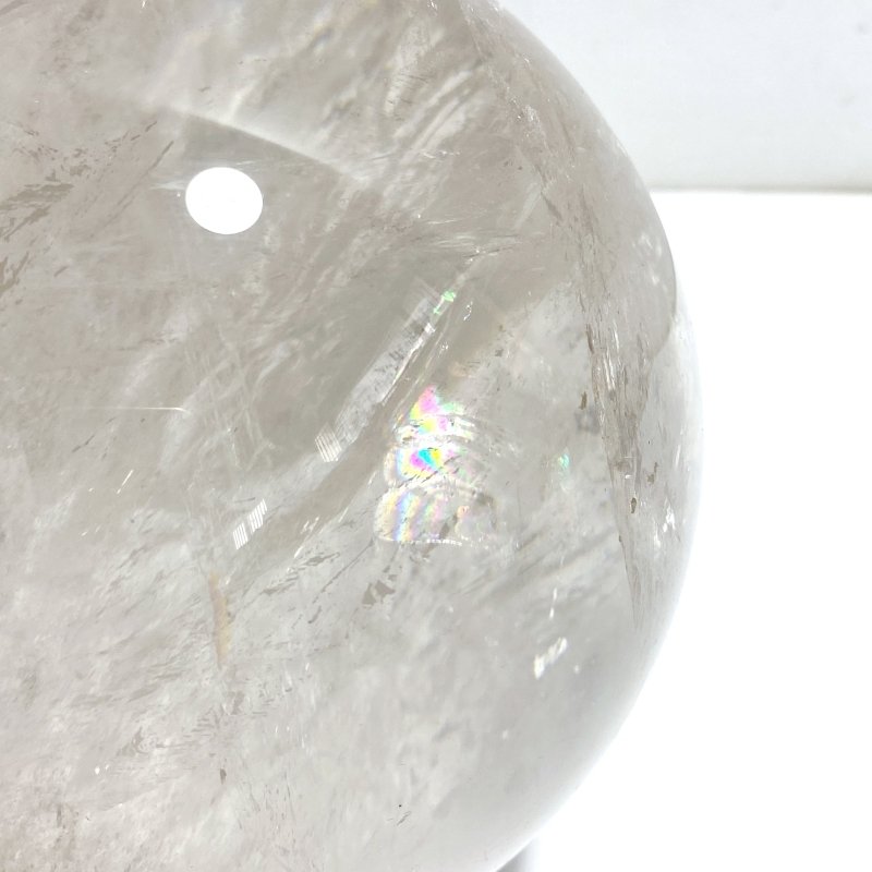 4.7in Large Clear Quartz Sphere With Rainbow - Wholesale Crystals