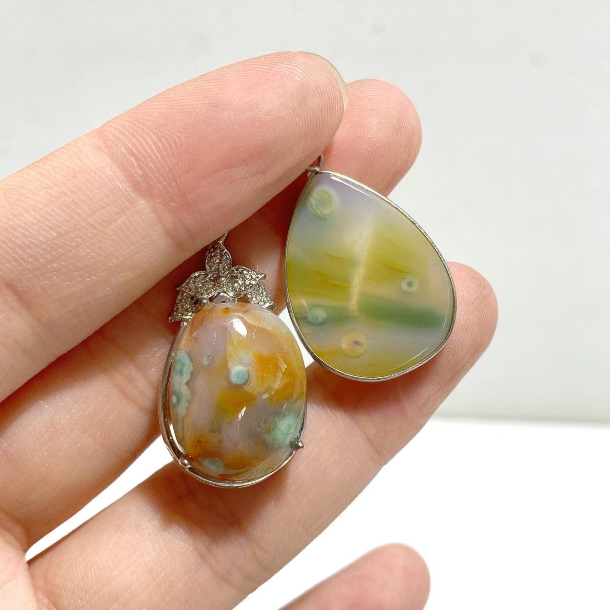 45 Pieces Vein Ocean Japser Pendant