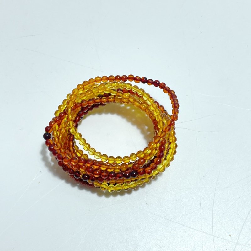 4mm Mini Beads Amber Bracelets Wholesale - Wholesale Crystals