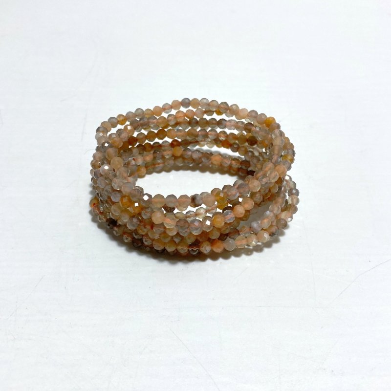 4MM Multi - Faceted Flash Bead Bracelets Wholesale Fluorite Garnet - Wholesale Crystals