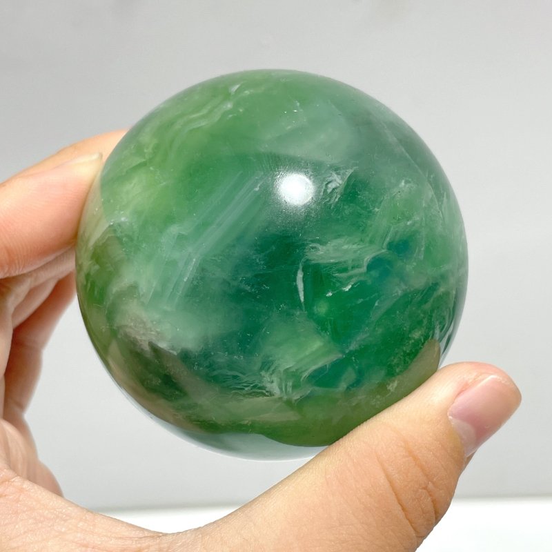5 - 6.5CM Green Fluorite Sphere Wholesale - Wholesale Crystals